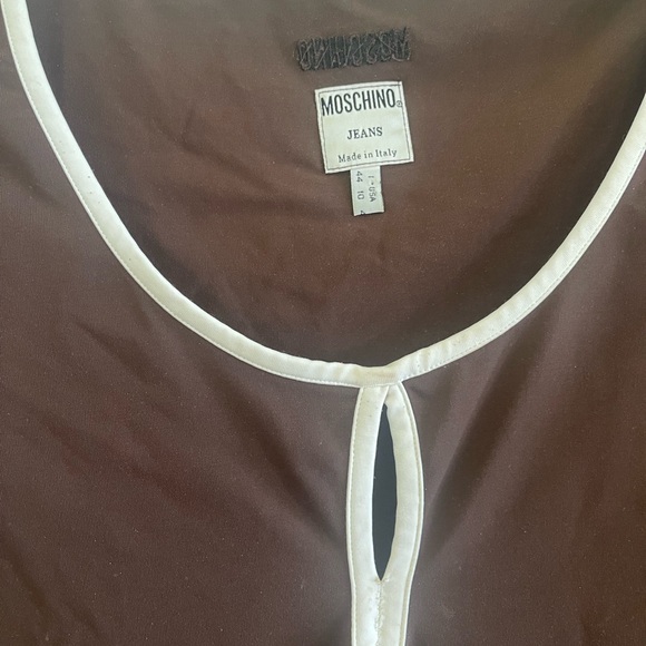 VINTAGE MOSCHINO BROWN TOP - Picture 3 of 10